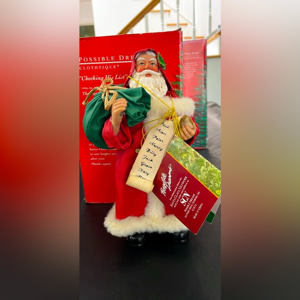 UEC Possible Dreams Clothtique Santa - Checking his List